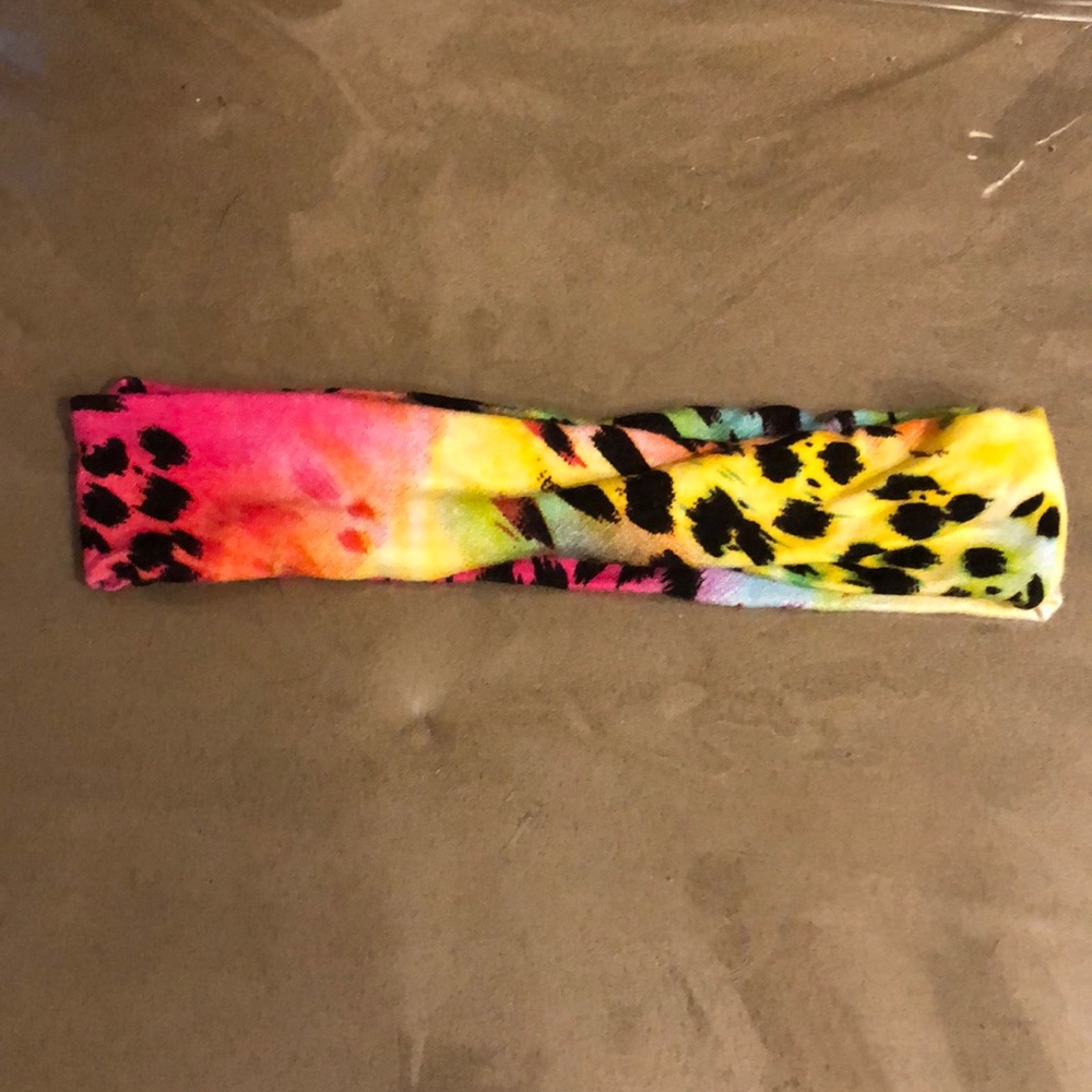 Beautiful twisty Multicolored cheetah Headband
